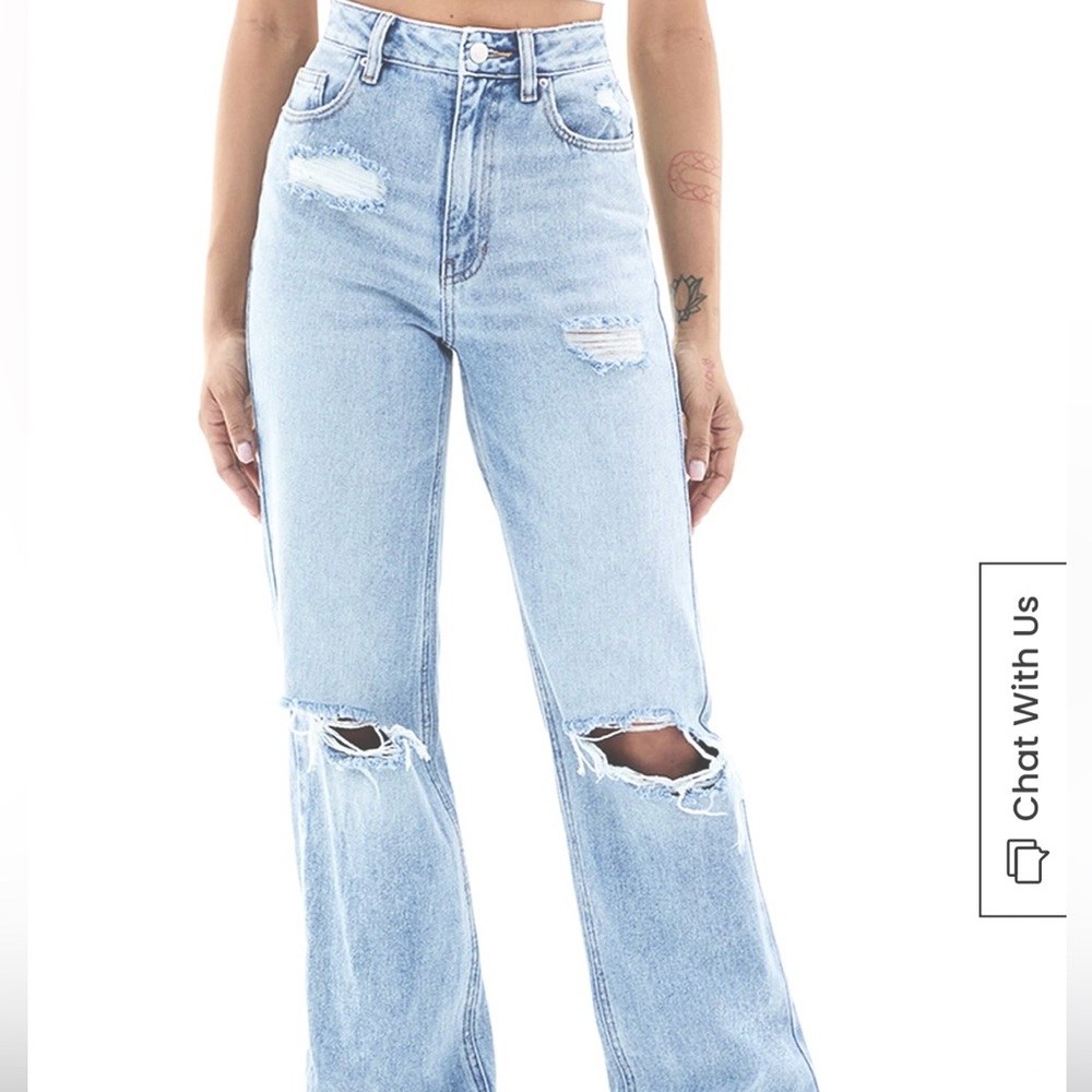 PacSun High Rise Jeans with Distressed Details 90s Boyfriend